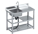 stainless steel bench and  sink freestanding 90 x 50 x 80 cm Sink with bench Undershelf