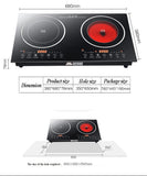 Double head portable or embedded cook top induction and infrared