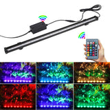 LED Aquarium Lights Submersible Air Bubble RGB Light for Fish Tank Underwater 28,48,58,88,102 CM - AUPK