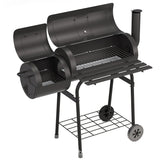 Offset Wood Charcoal Smoker Meat Grill Portable Outdoor BBQ