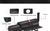 Offset Wood Charcoal Smoker Meat Grill Portable Outdoor BBQ