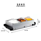 3x2.5 L Food Warmers for Parties Buffet Servers and Warmers