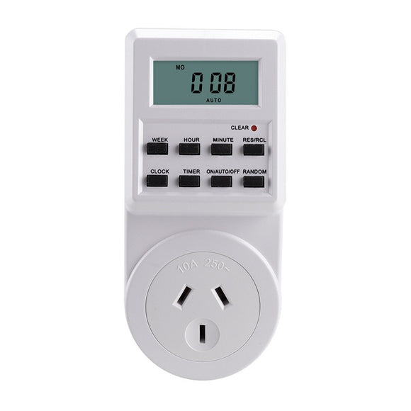 Programmable Timer Switch Socket 250V 16A AU Plug Switch Socket LCD digital setting - AUPK