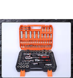 108 PCS Tool Kit 1/2" 1/4" Ratchet Spanner Wrench Socket Hand Set Metric Driver - AUPK