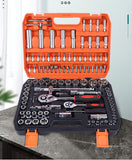 108 PCS Tool Kit 1/2" 1/4" Ratchet Spanner Wrench Socket Hand Set Metric Driver - AUPK