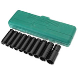 10Pcs 10-24mm  or 20Pcs 8-32mm 1/2 inch Drive Deep Impact Socket Set Long - AUPK