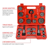 Universal 23pc Disc Brake Caliper Piston Rewind Tool Kit Set Auto Wind Back Car - AUPK