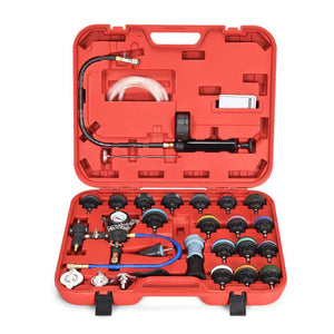 28pcs Universal Radiator Pressure Tester and Vacuum Type Cooling System Test Detector Tool Kit - AUPK