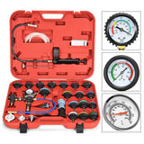 28pcs Universal Radiator Pressure Tester and Vacuum Type Cooling System Test Detector Tool Kit - AUPK