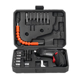 48pcs Rechargeable Cordless Electric Screwdriver Gun Set Drill Power Tool Bits - AUPK