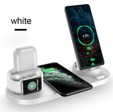 2021 Wireless Charger for iPhone 12 Pro Max 11 Xs Max 8 Plus 10W Fast Charging Pad for Apple Watch 6 in 1 Charging Dock Station - AUPK