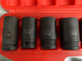 9pc 3/4"  Deep Impact Socket Set, SAE, Imperial - AUPK