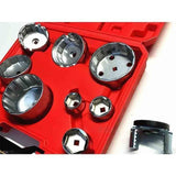 9 pcs Heavy Duty Oil Filter Wrench Set  socket kit Removal Tool Cup type Prestige cars - AUPK