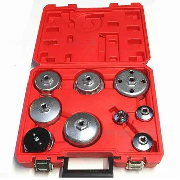 9 pcs Heavy Duty Oil Filter Wrench Set  socket kit Removal Tool Cup type Prestige cars - AUPK