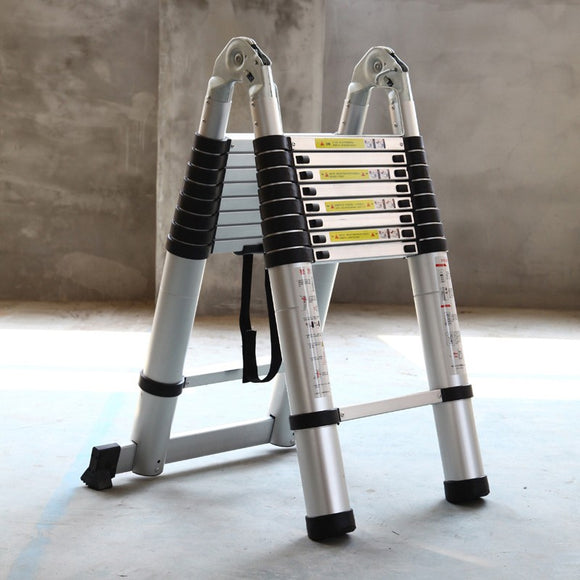 5m Telescopic Aluminum Multipurpose Ladder Extension Alloy Step - AUPK