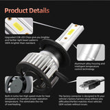 Car LED Headlight 72W 8000LM Globes 2pcs  9006 HB4 Lamps - AUPK